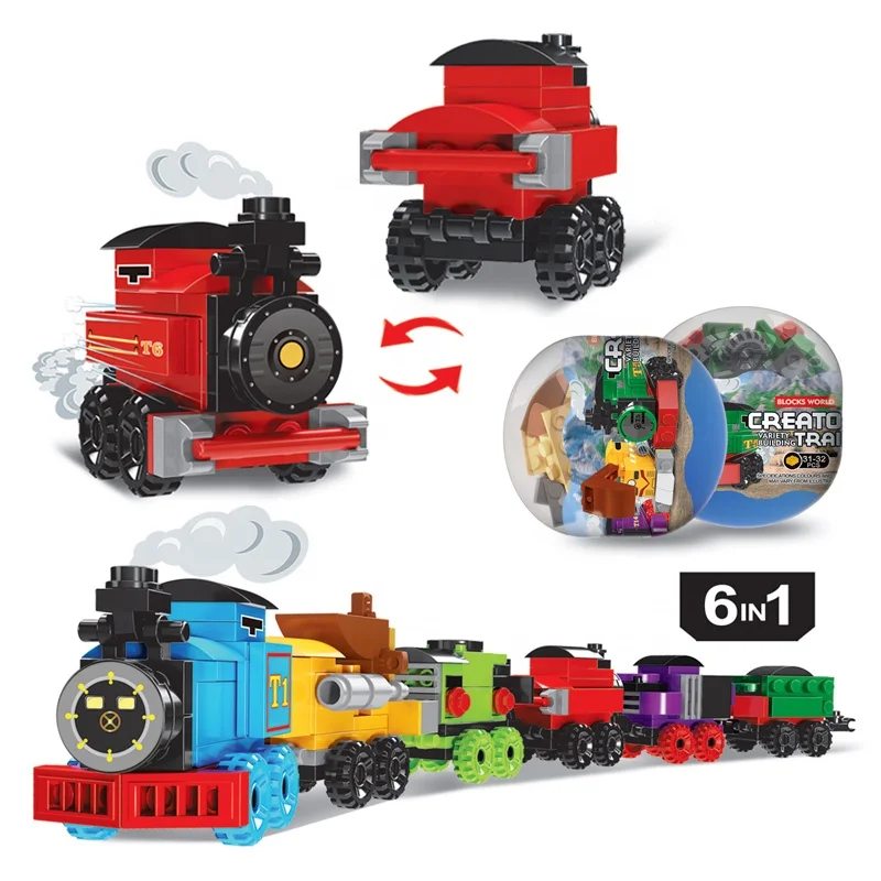 Kids Educational Play Set Mini Train Brick Toy Building Block Toys