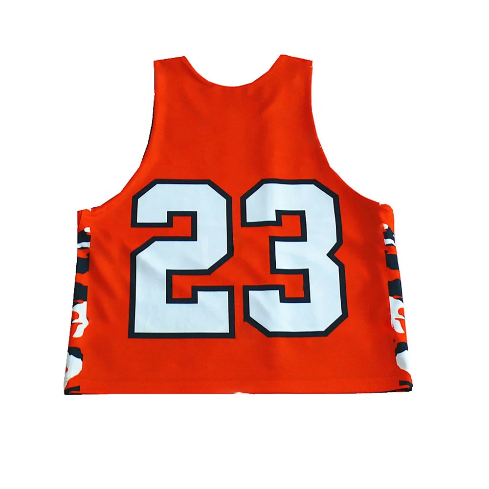 Custom Made Lacrosse Reversible, 100% Polyester Mesh Lacrosse Pinnies