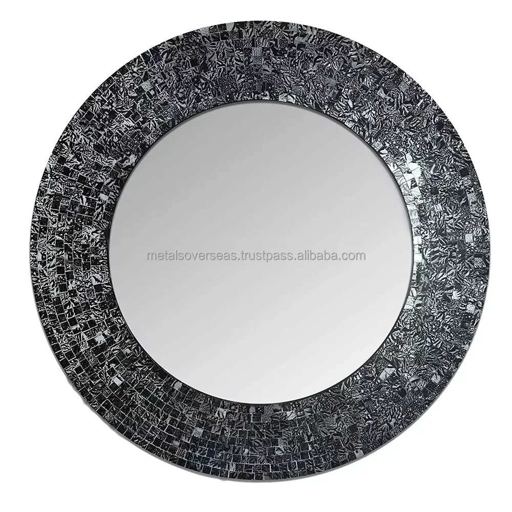 Turquoise Traditional Mosaic Mirror Wall Decorative Popular Beautiful Decor Made by Metal Overseas