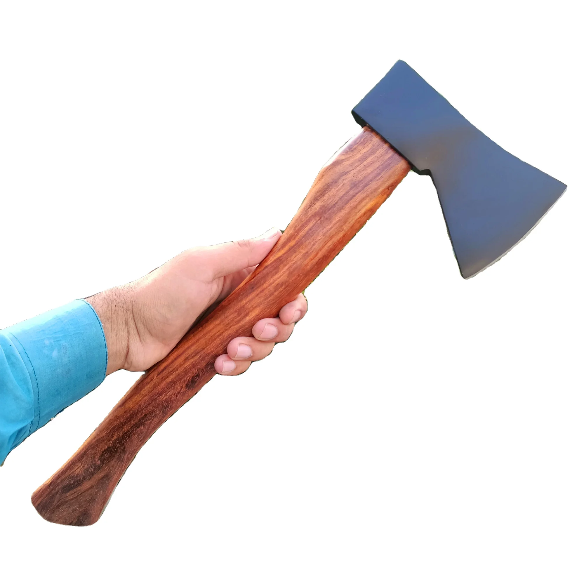 Топор викингов ручной работы из углеродистой стали с Черной головкой, Медный топор, топор для выживания и кемпинга с деревянной ручкой, оптовая продажа, с кожаным футляром