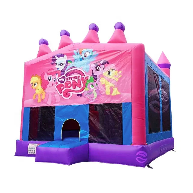Розовая лошадь, пони, коммерческий прыгающий домик, батут, прыгающий замок, надувные Джемперы для детей
