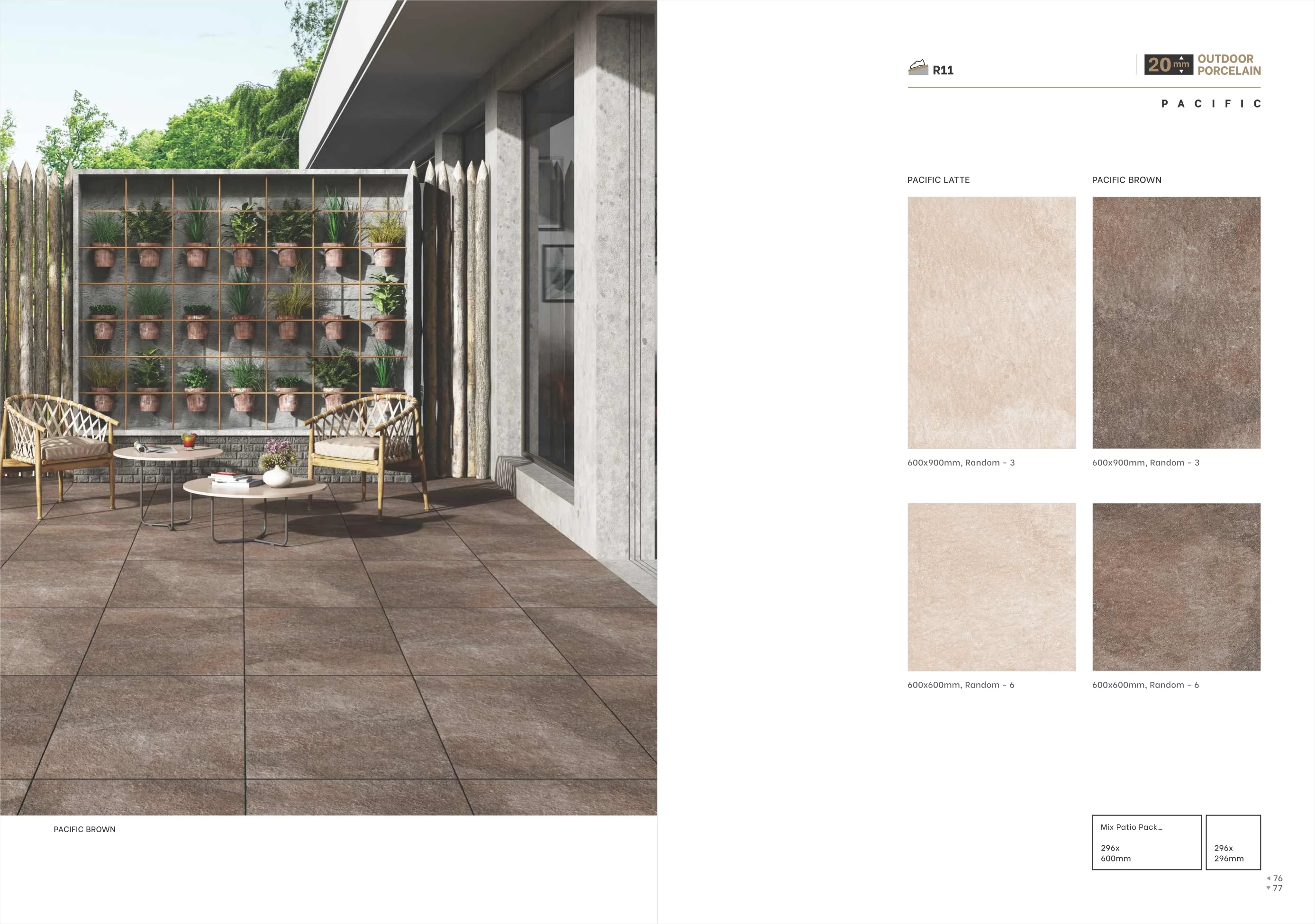 Lowest price Porcelain Paving Outdoor Tile 60x60 porcelain Stone Full Body Exterior Tiles 2cm thickness hard matt R-11 Surface
