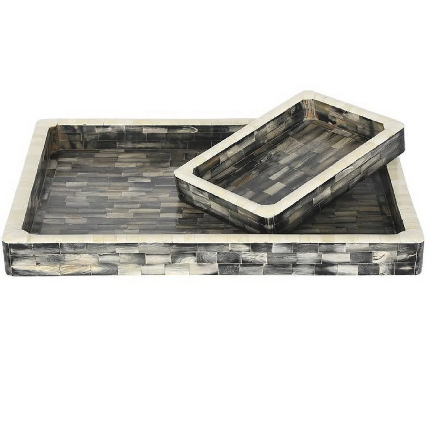 Leather Cover Rectangular Serving Tray For Dining Table Decoration Attractive Designed Premium Pure Serving Tray