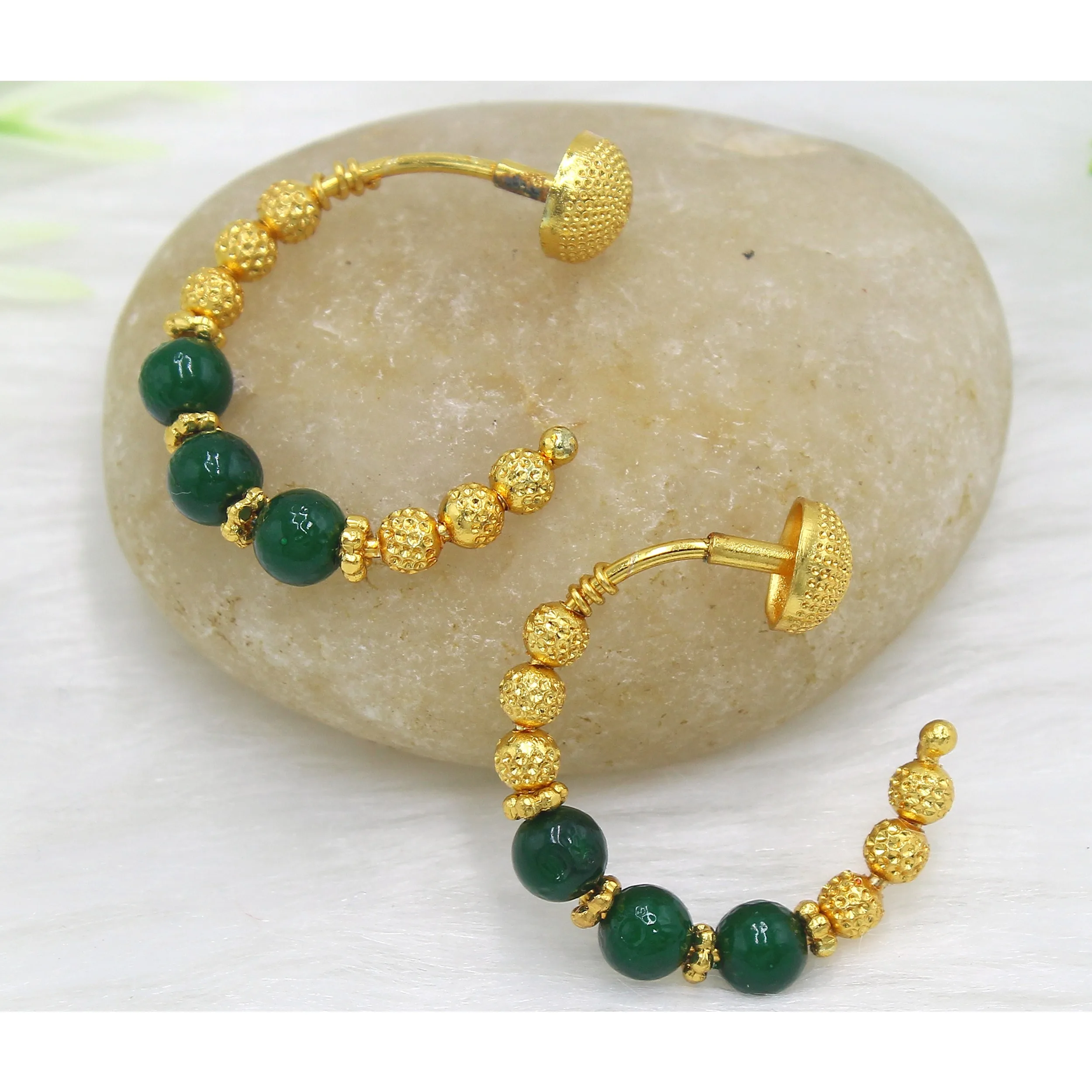 earrings tops designer colorful diamond work indian style premium quality studs bali hoop earrings for women Earchain earring