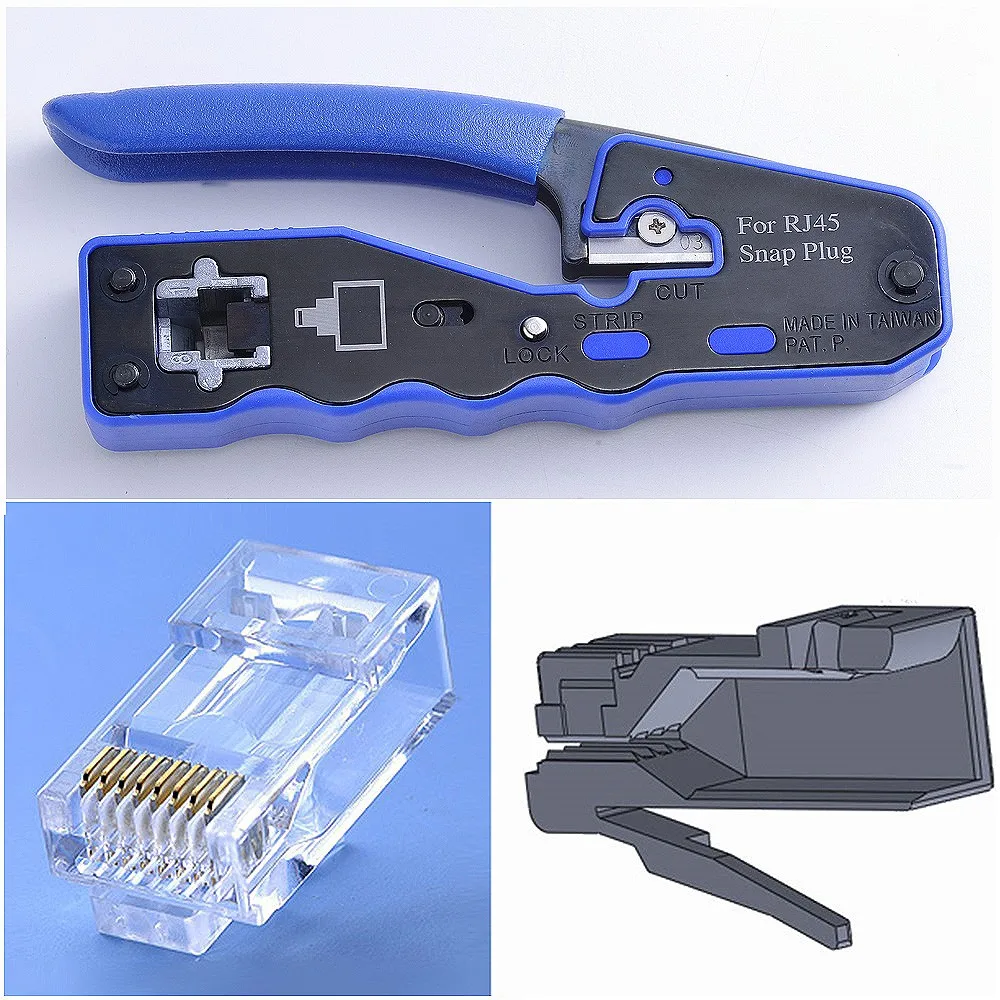 RJ45 Termination Tool for Cat6 and Cat5e Network Cabling