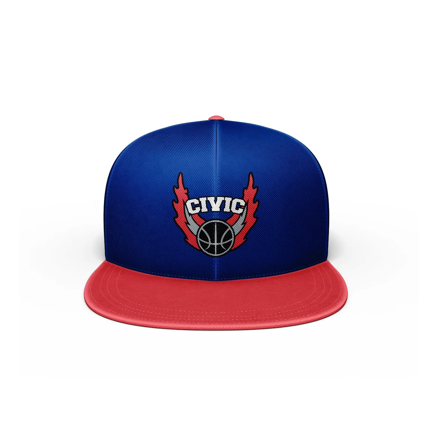 Customized fully closed big head circumference flat brim cap men women hip hop street dance fully sealed fitted snapback cap