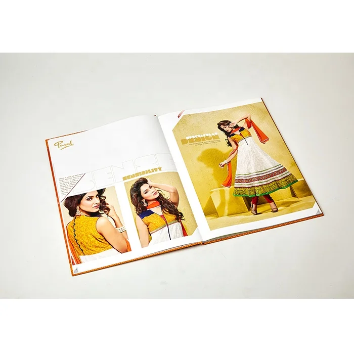 Perfect Binding Hardcover Book Printing Good Quality Custom Printing Catalog Brochure Booklet Fashionable Magazine Book Printing