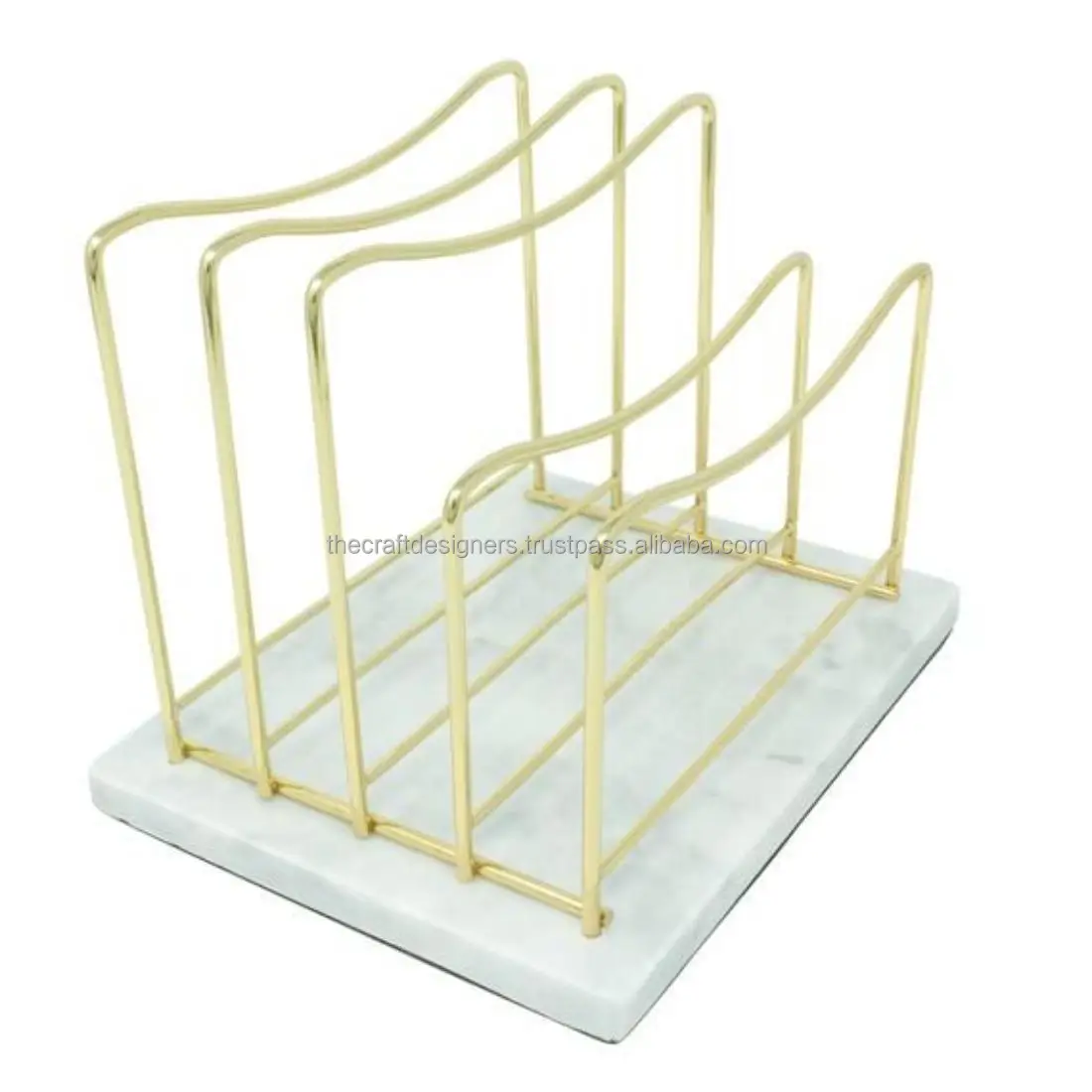 Buy Online Desktop Book Rack Wholesale Design Metal Easy Portable Book Rack And Bookend With Wood Board Base By TCD