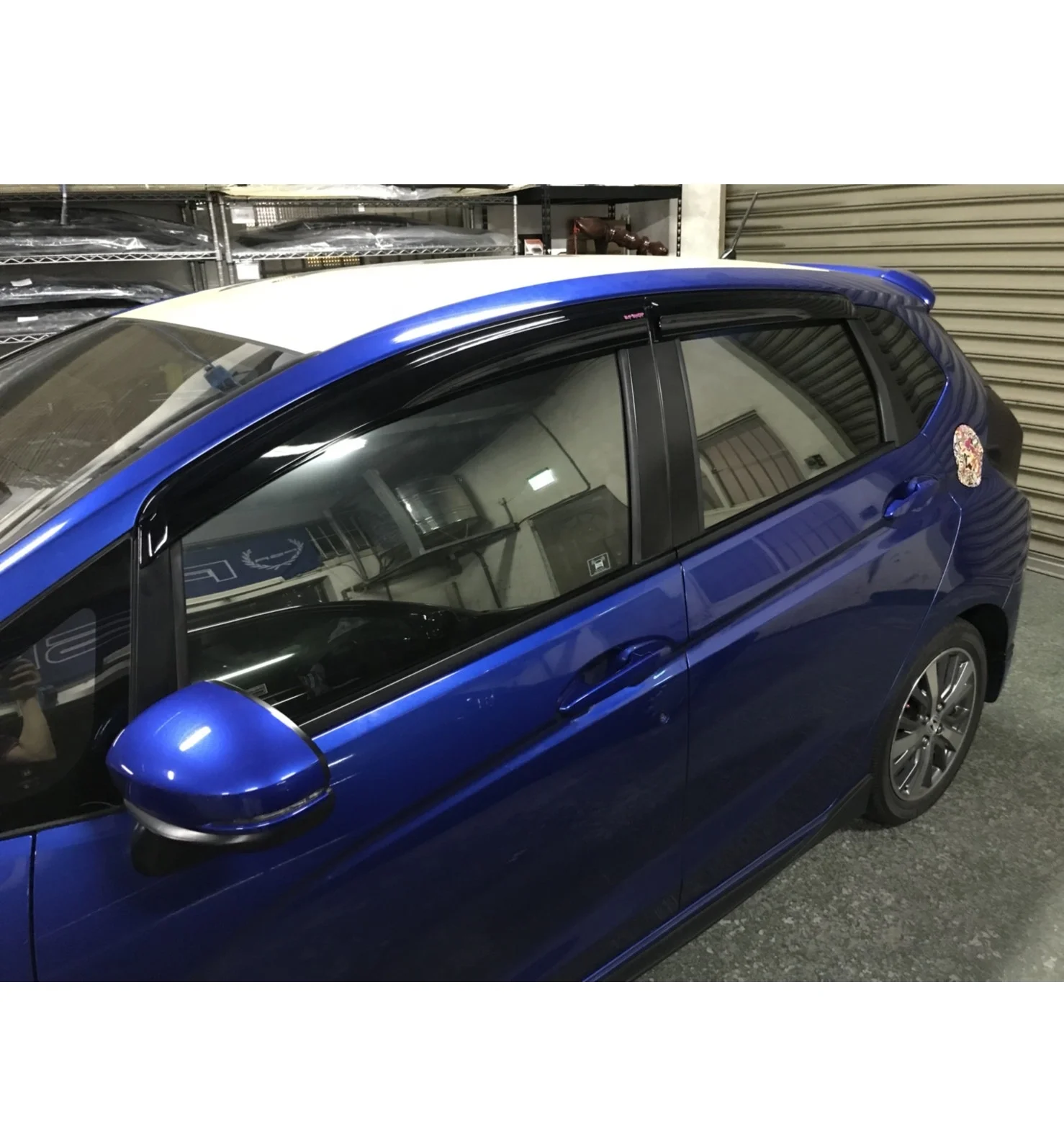 Injection Door Visor Window Visor Vent Visor for  Honda Fit / Jazz  5dr  hatchback  (Mugen style)	14~19