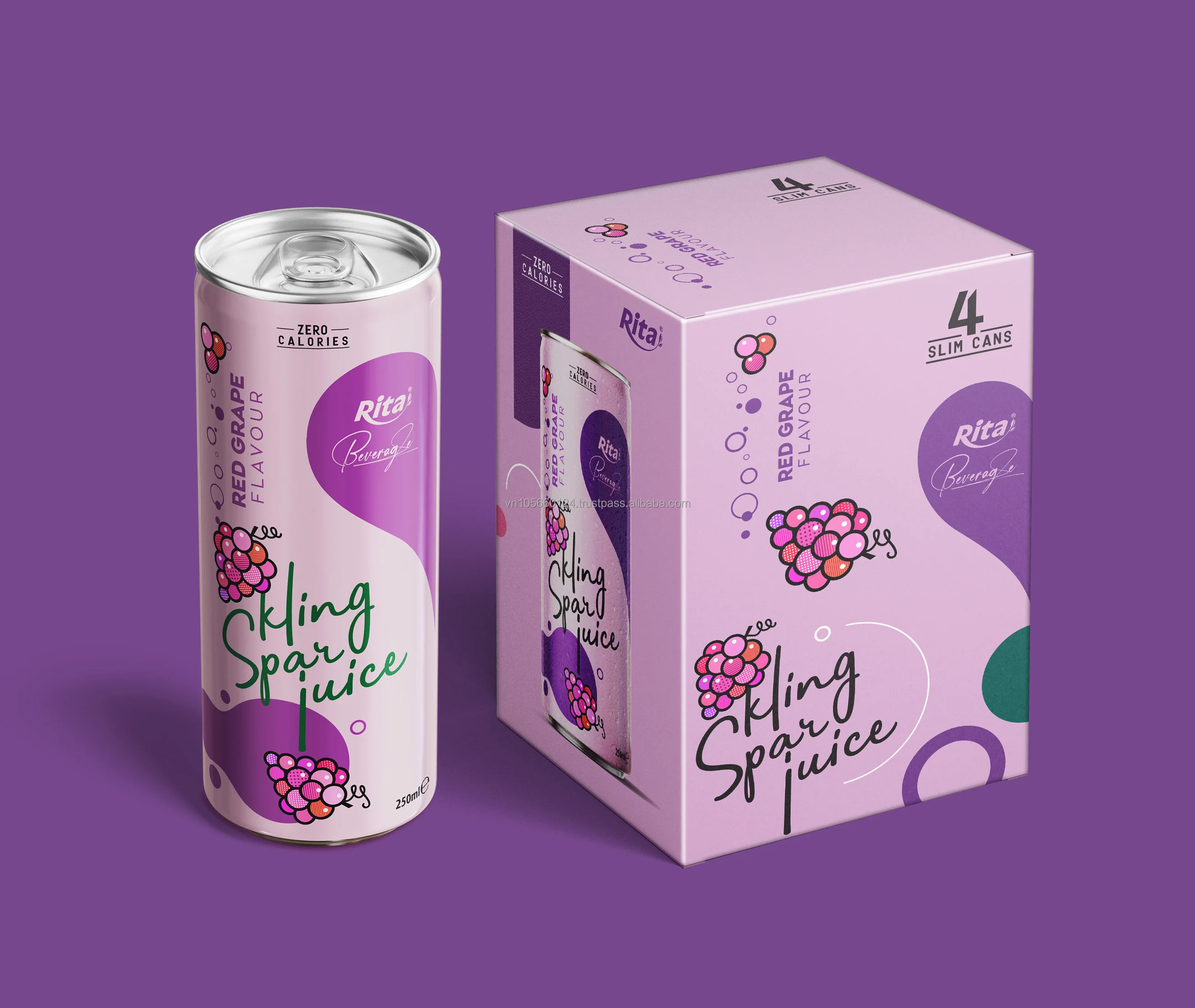 Вьетнамская компания по производству напитков здоровая газированная вода 250 мл консервированный газированный виноградный сок напиток быстрая доставка и качественное обслуживание