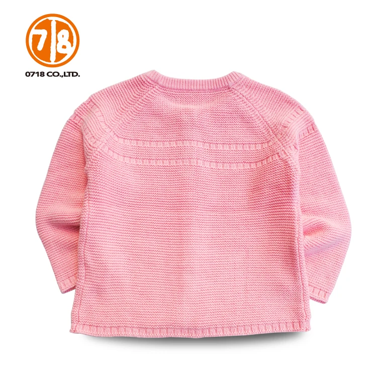 Premium Material Custom Knits Kids Sweater Long Sleeve Coat