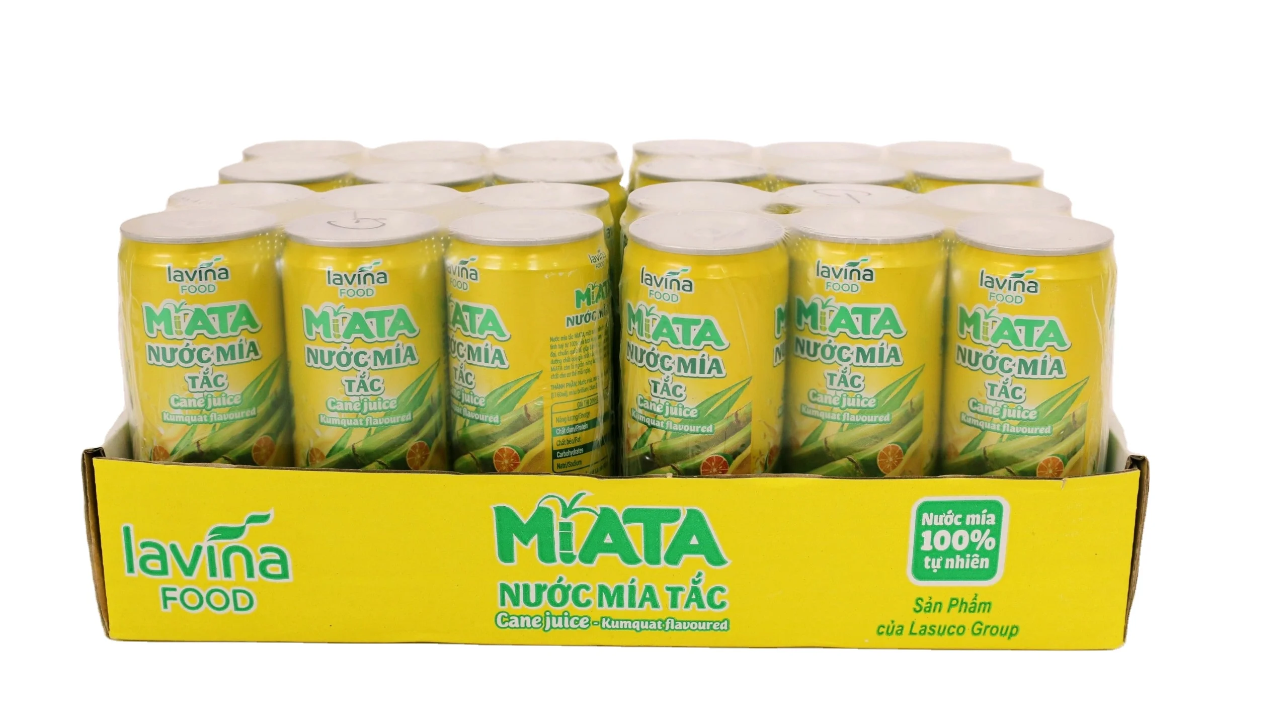 Best Selling  MiATA fresh cane kumquat flavored  natural flavor healthy drink 320ml can Manufacturer Vietnamese