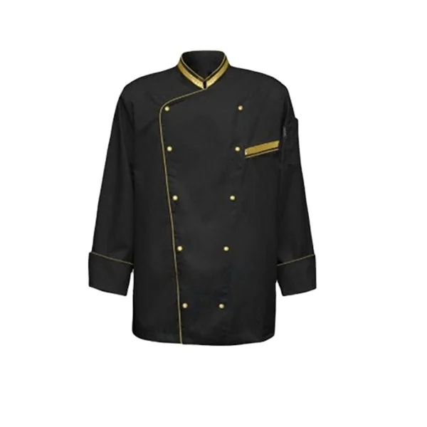 OEM Design Custom Polyester Restaurant Unisex Uniforms Hotel Chef Coats Unisex Middle Sleeve Kitchen Classic Men Waiter Jacket