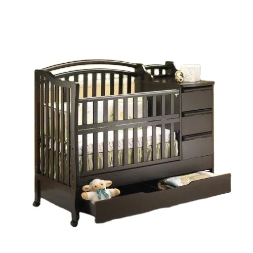 Hot Selling Premium Quality Custom Order Baby Crib Wooden Cot Kids Bed Storage Furniiture