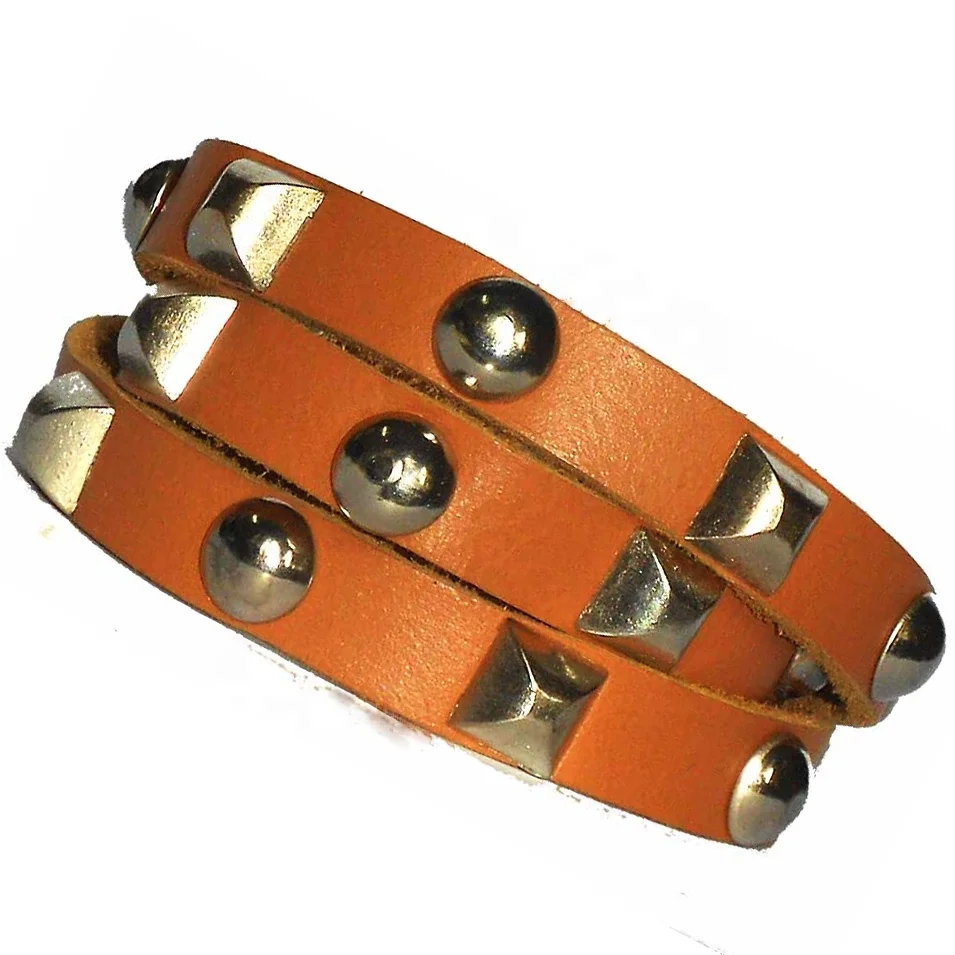 Trendy 3 Wraps Beaded Leather Bracelets for Children Topaz Lock Pattern with 2 Push Buttons for Size Adjustment Anniversaries