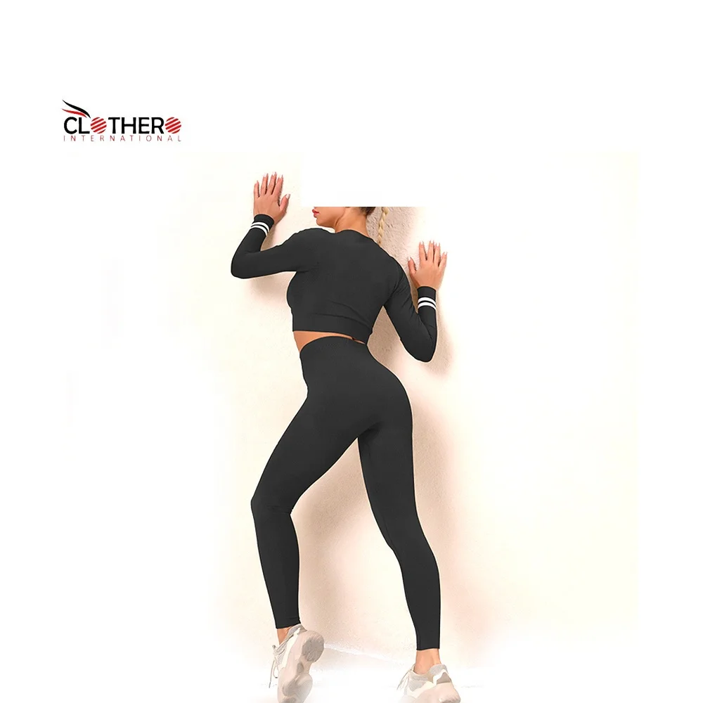 Women Nylon Spandex Compression Sport Fitness Yoga Pants High Waisted Workout Gym Booty Leggings with Pocket OEM Style Packing