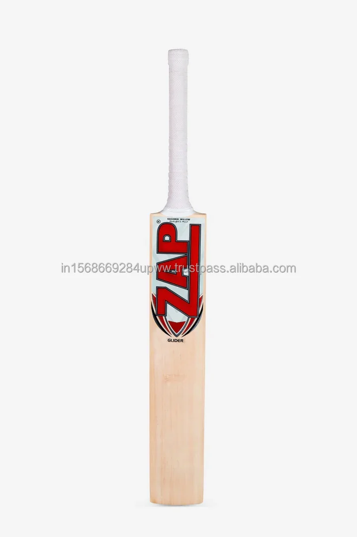 Wholesale Supply Premium Handcrafted ZAP Glider Kashmir Willow Bat for Senior Cricketing Use from Indian Exporter- Size 4