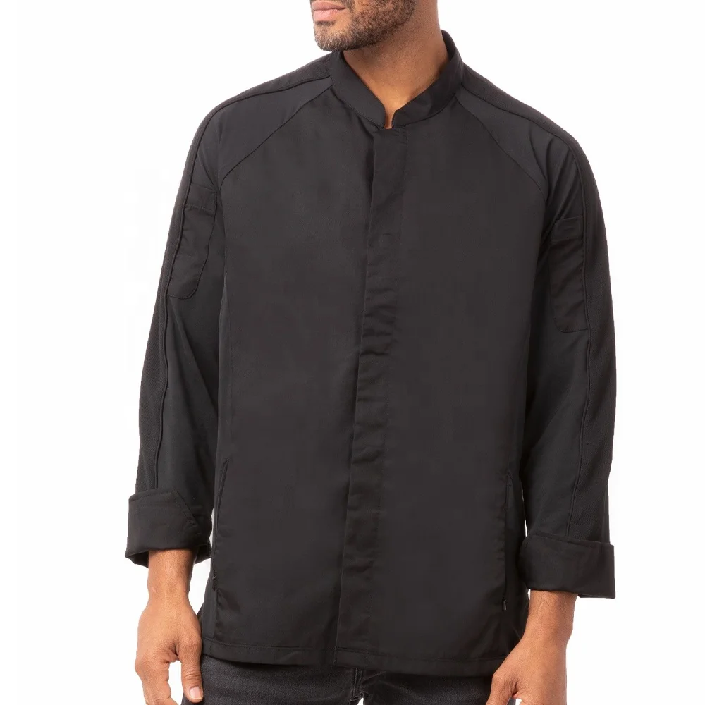 Restaurant uniform high quality kitchen chef coat with customized logo Cotton Twill bar uniform