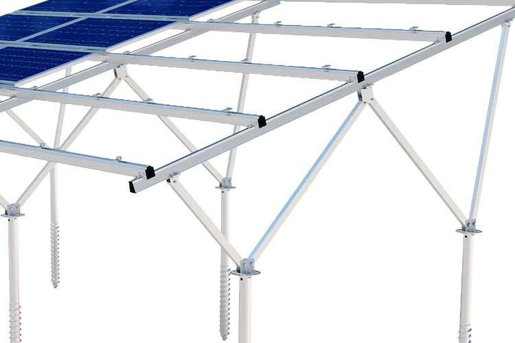 Solar Panels Ground Mounting Screw Pile Concrete BaseFoundation 10MW Solar PV Project Pre-assembled Structure