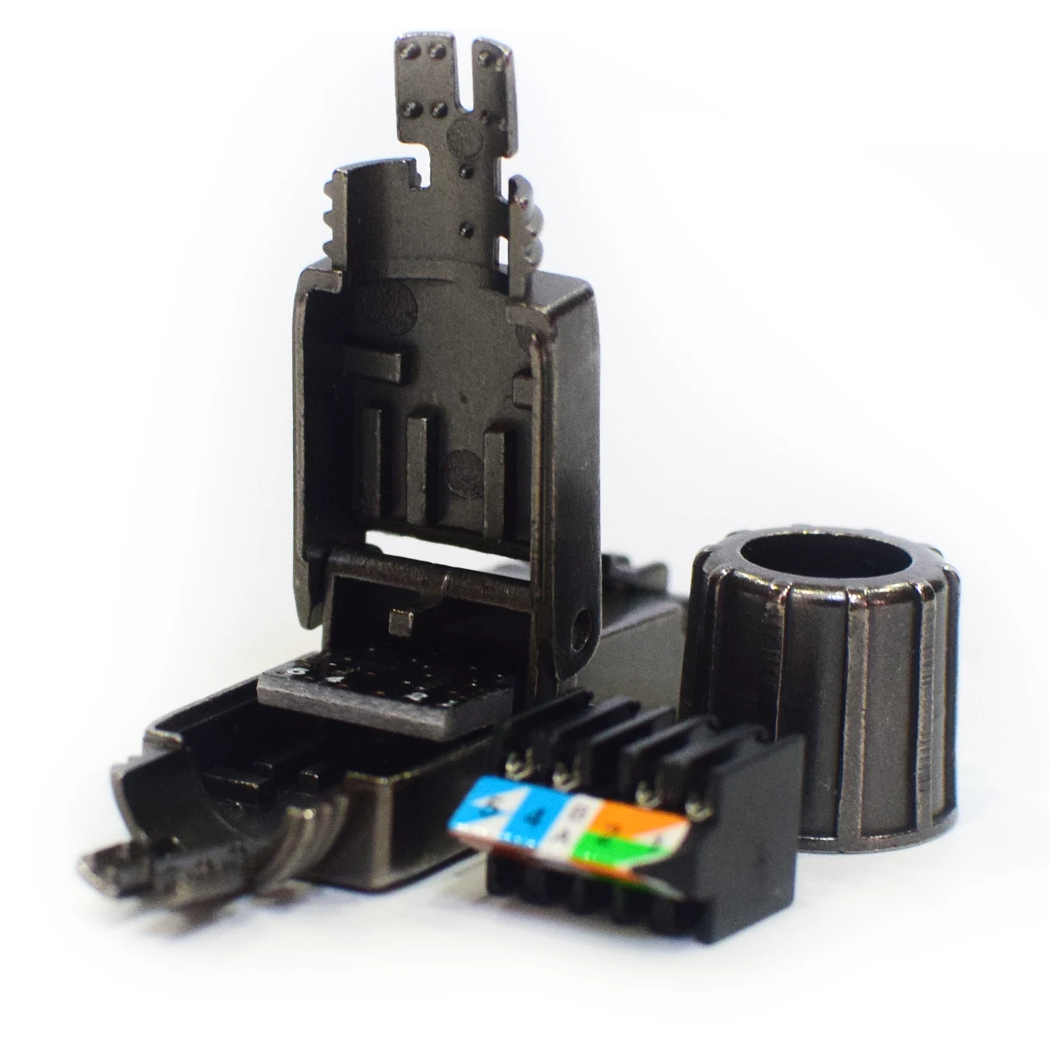 Cat7/Cat8 Shielded Field Termination Plug Connector 8P8C FTP Toolless Rj45 Modular Plug Connector Accessories