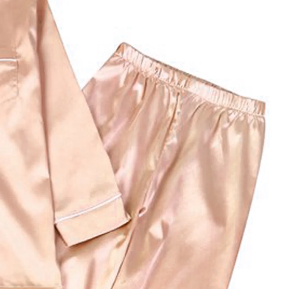 High Fashion Sleepwear Satin Pajama Set Night Suit for Ladies satin Sleep Suit