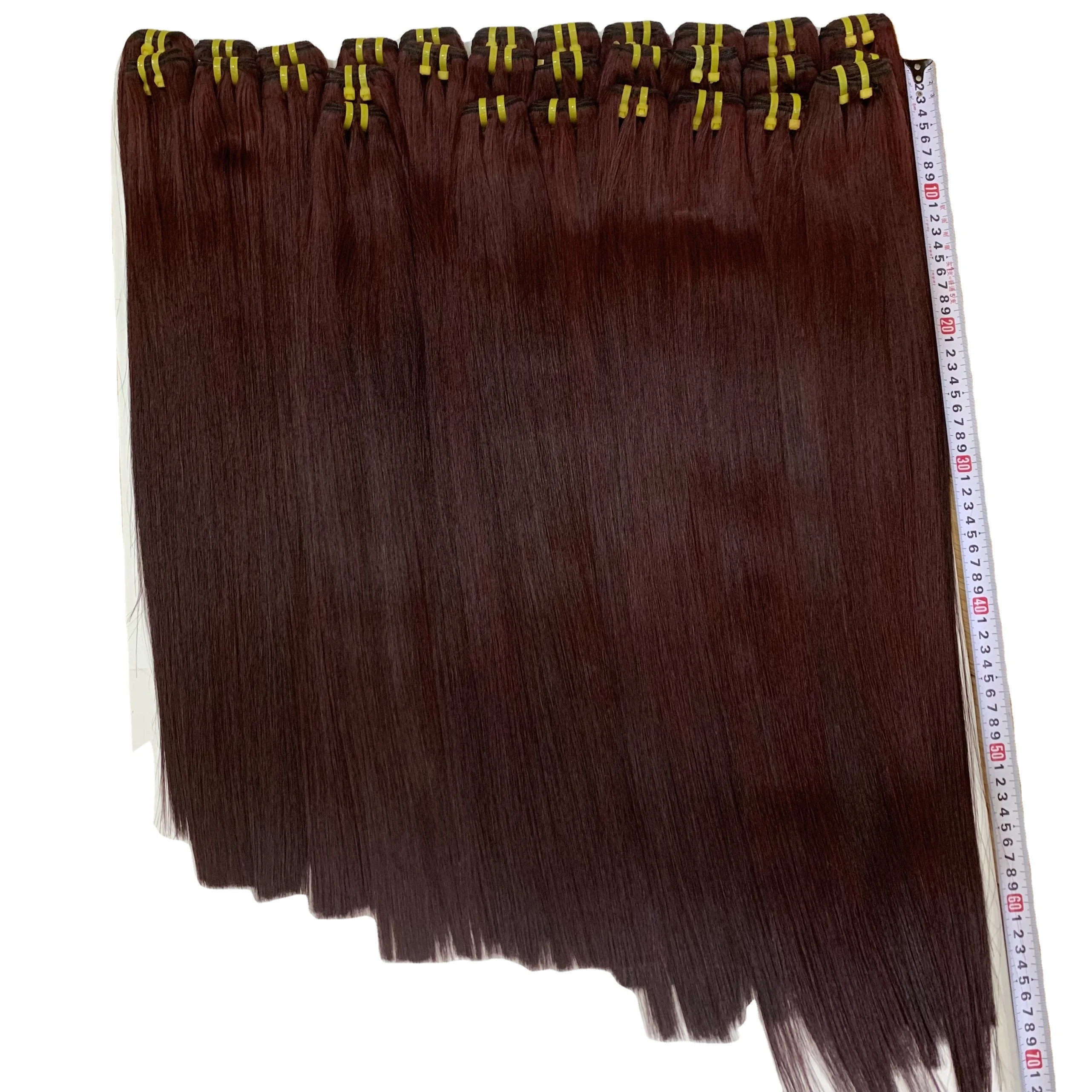 Поставщики волос, бесплатный образец, пряди с застежкой, 100% бразильские волосы, лучшее качество, прямые волосы remy из Вьетнама