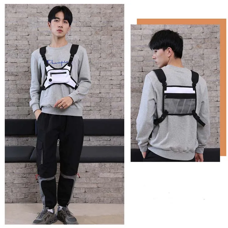 Hot Sale Durable Reflective Chest Bag For Running Essentials Perfectly Fits Mobile Devices With Adjustable Nylon Strap