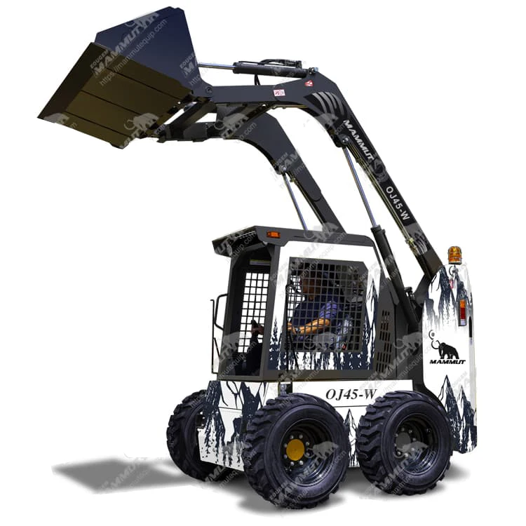 Hot sale 700kg 800kg 900kg compact skid steer loader agricultural mini micro skid steer loader Chinese loader