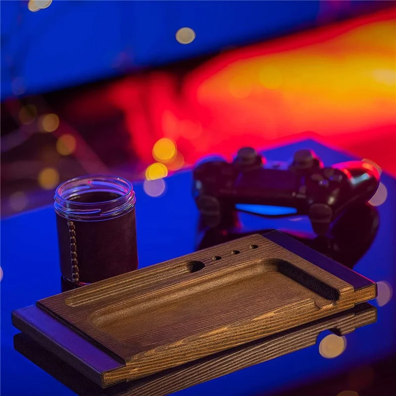 Walnut Stash Box Kit with Lock Luxury Wooden Stash Box with Rolling Tray