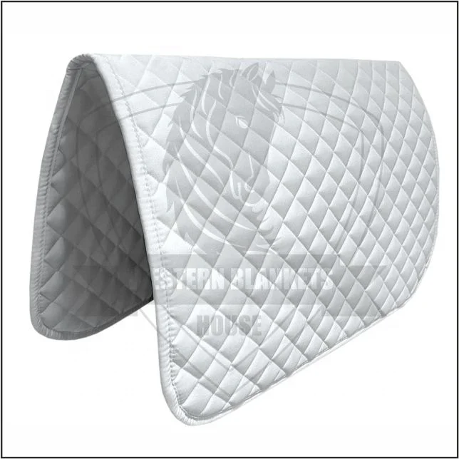 High Quality Quilted Cotton Fabric English Dressage Horse Saddle Pad Glitter Design with Customized Logo for English Jumping