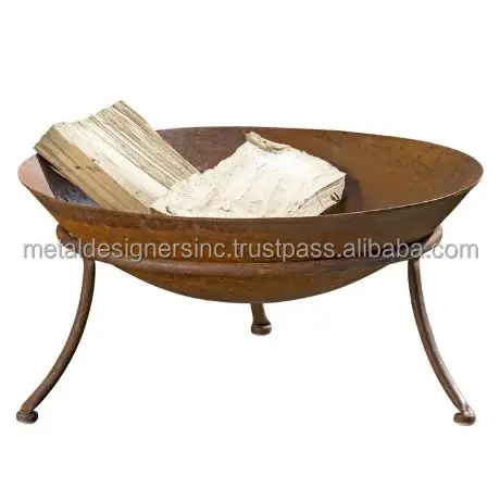 Metal wood burning rustic Fire pit