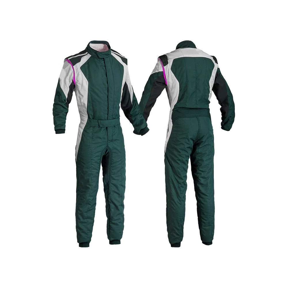 CAR RACING SUIT MADE OF POLYESTER FABRIC WITH LINING AND HIGH QUALITY THREAD STITCHING KART RACING SUIT