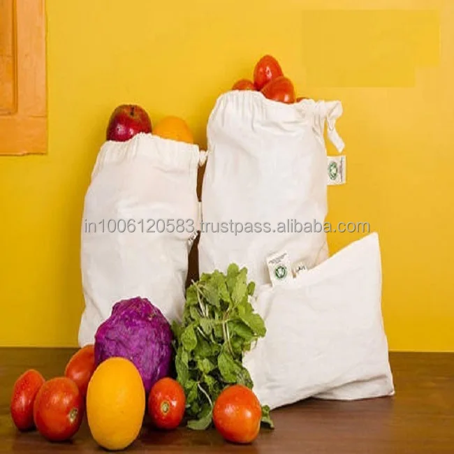 Сертифицированные Органические/Био-хлопковые продуктовые пакеты