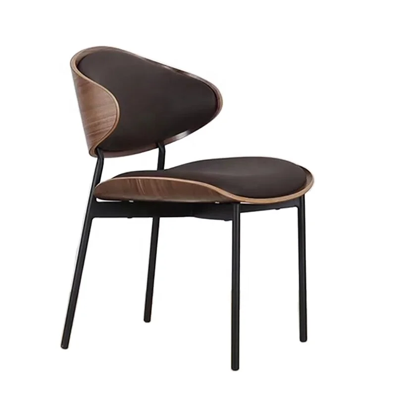 Manufacturers Direct Selling Cafe Leather Dining Chairs Home Furniture Metal Frame Modern Velvet Leather Chairs Dining Furniture