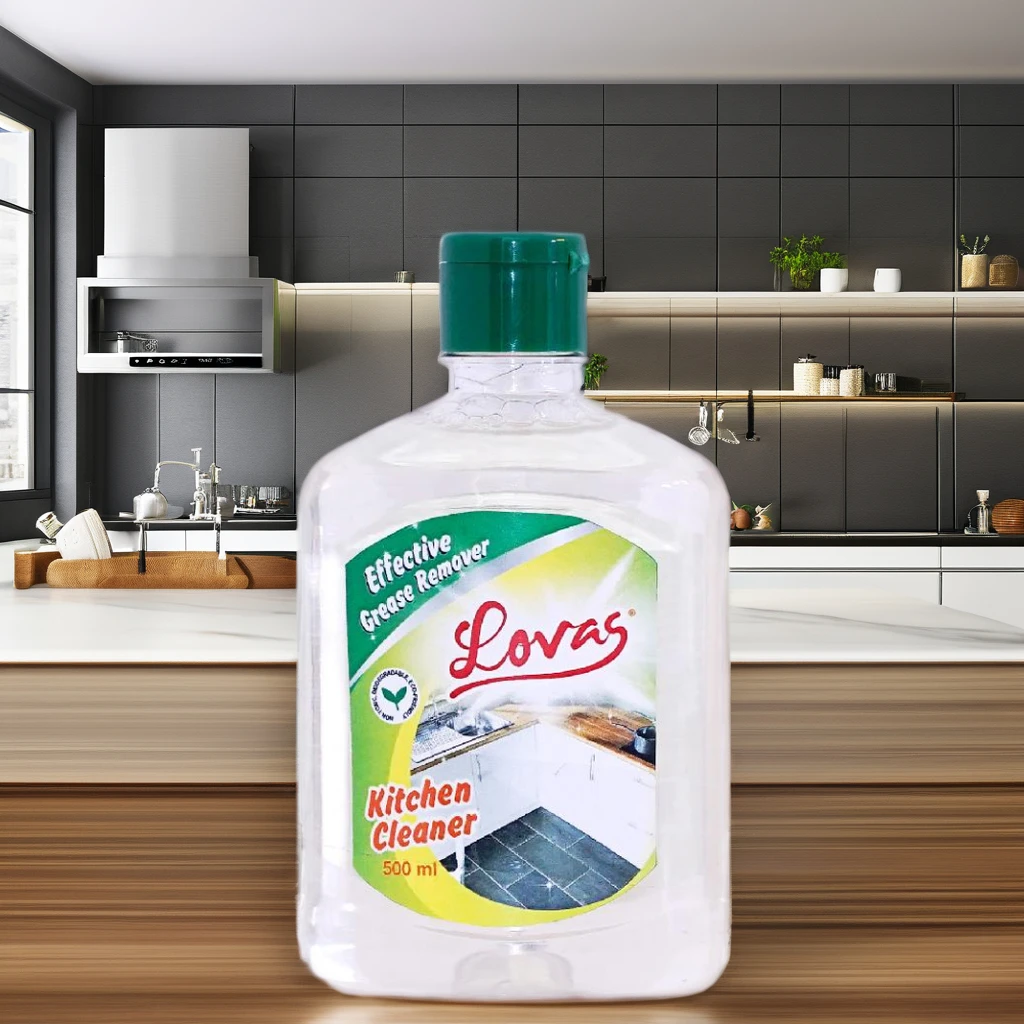 500ml Lemon Scented Kitchen Cleaner Disposable Liquid Spray in Low Foam Detergent Easy Grease Removal on Yellowish Oil Stains