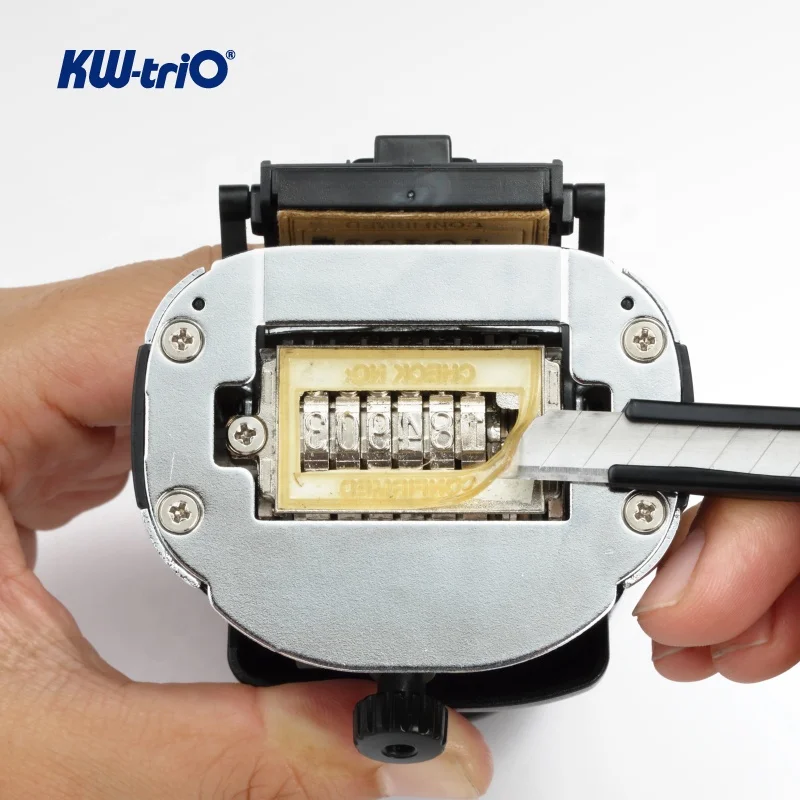 Heavy Duty 6 digits Self-inking Automatic Numbering Machine with Interchangeable Textplate