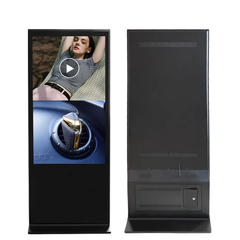 Digital Advertising LCD Screen Floor Standing Vertical Interactive Totem LCD Kiosk Display Screens Advertising Player