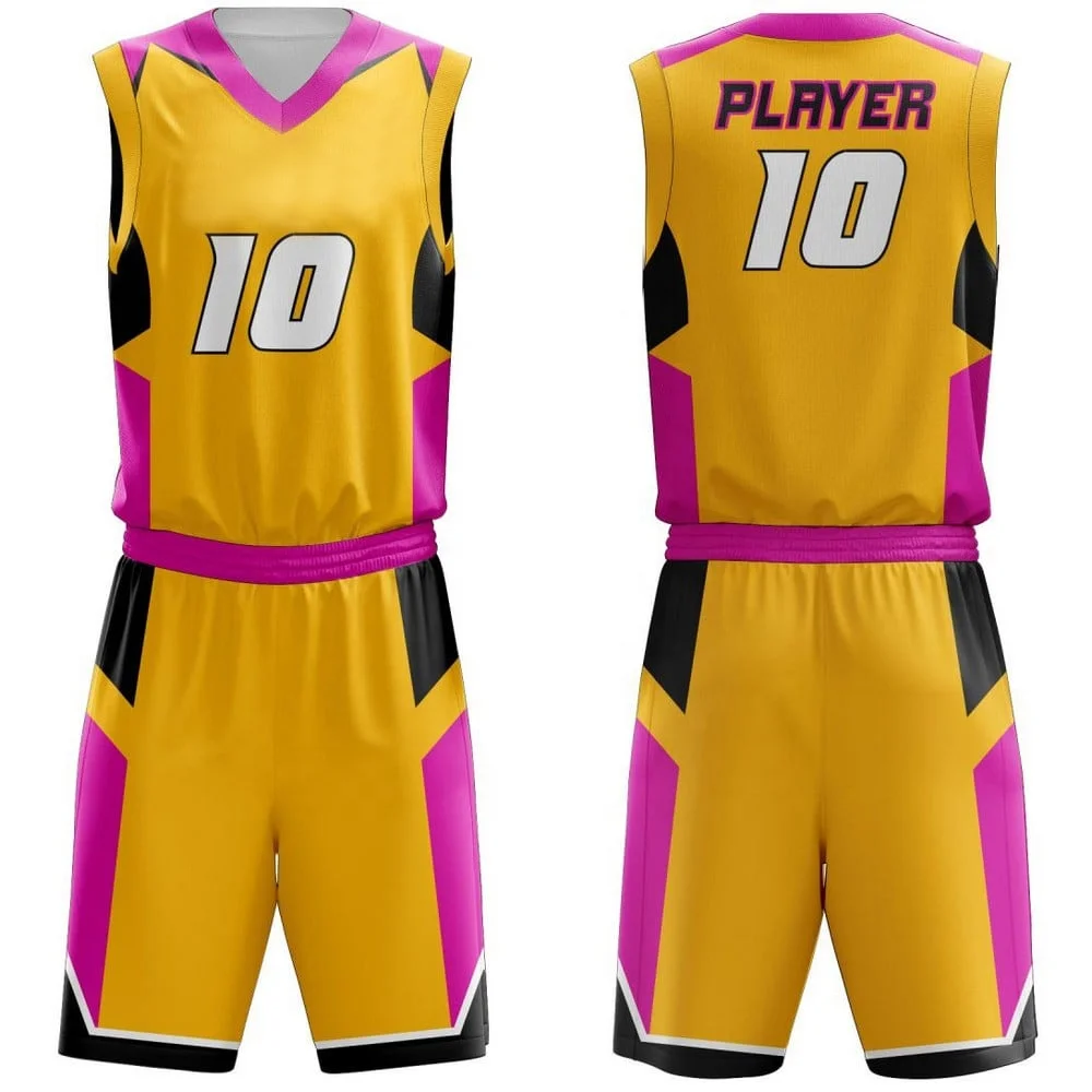 Best design men sublimated basketball uniforms made by Benefit Enterprises