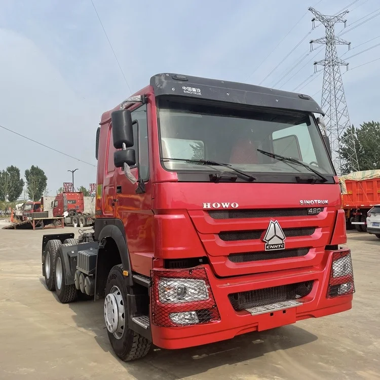 Подержанный трактор HOWO Китайский тяжелый грузовик 371hp 375hp 40 50 60 100 тонн 10 колесных 6*4 Тяжелый ручной Euro 2