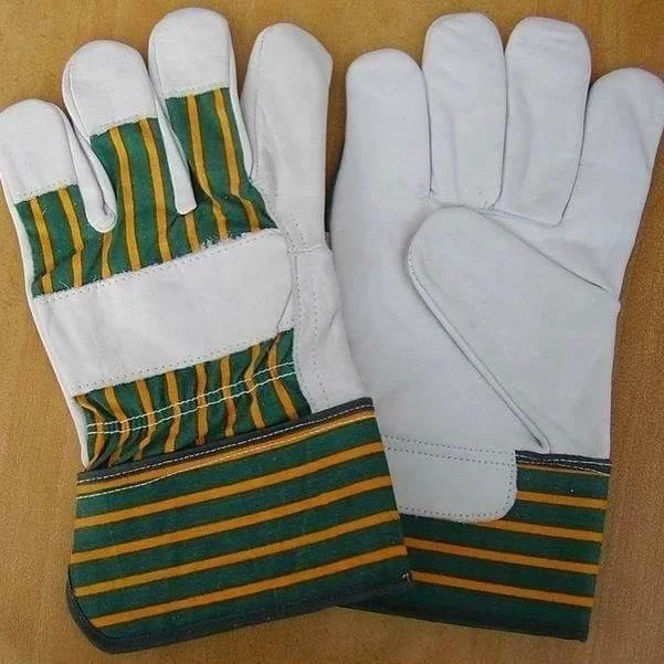 Safety Gloves For Work High Quality Made Gloves For Men Custom Made Cow Spilt Leather Work Gloves