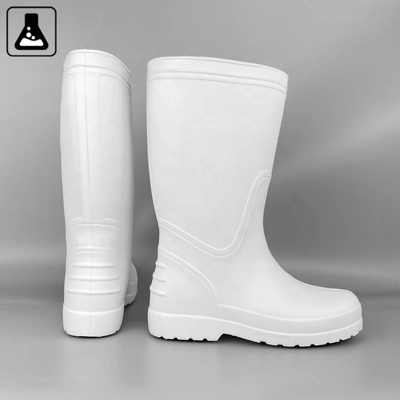 2024 New Fashion Lightweight Foam Work Shoes Chicken Milk Food Pharmacy Non-slip Oil Resistant Knee High Chef EVA Water Boots