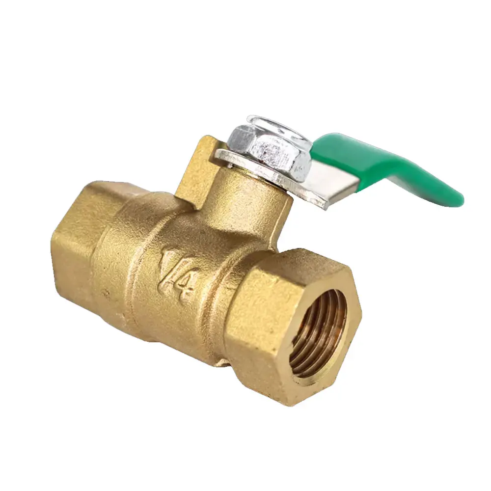 Industry Female Connector Thread DN 25 Natural Gas 1 inch  Brass Ball Valve With Handle