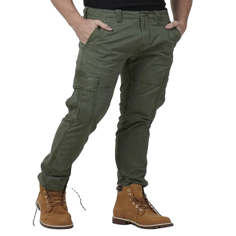 Mens Cargo Work Pants Outdoor Jogging Hiking Casual Pants Trousers Plain Waterproof Cotton Jeans OEM Customized Anti Sweatpants