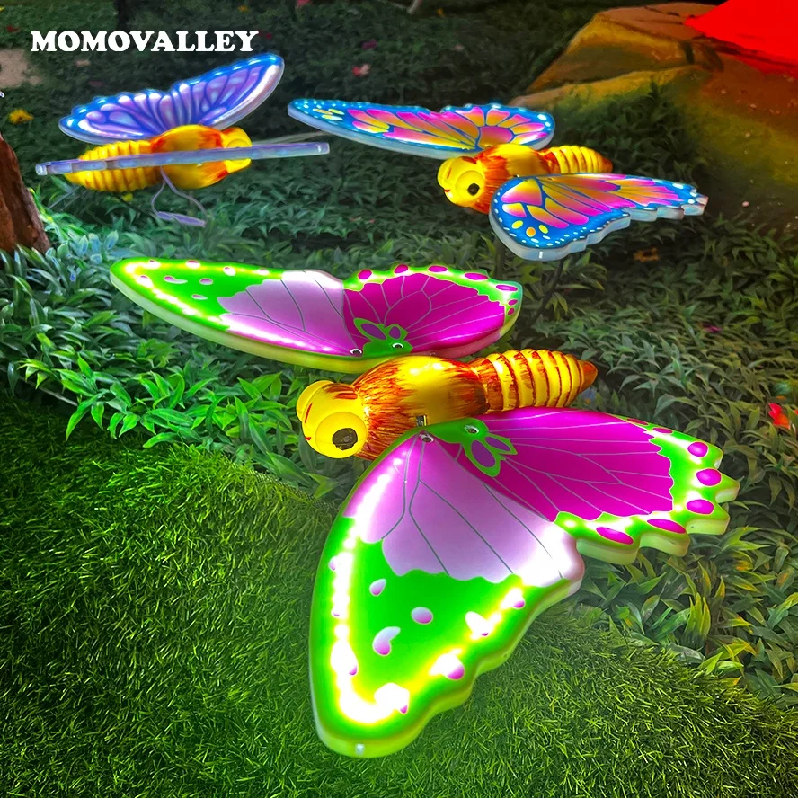 Momovalley 12V 40cm mariposas decorative hanging garden lights outdoor led christmas display outdoor decorative for sale