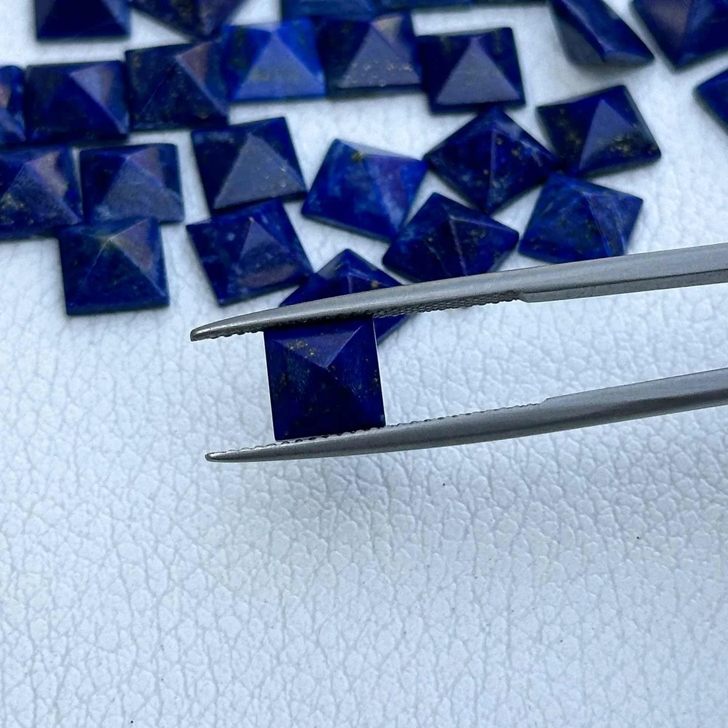 Extremely Quality Natural 8mm Lapis Lazuli Square Pyramid Shape Beaded Customized Necklace Bracelets Jewelry For Men And Women