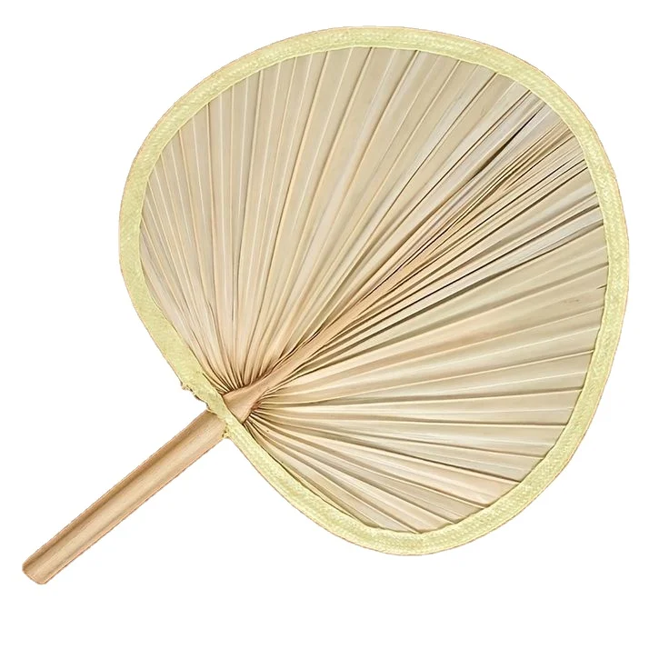 Hotsale Natural Palm Leaf Bamboo Raffia Fans Summer Hand Fans for Party Supplies Wedding Camping Gift Holding Fan