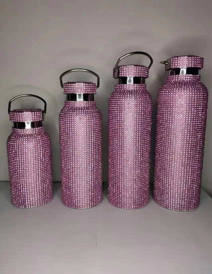 BSBH Professional Factory Crystal Crafts Set Diamond Crystal Water Bottle With Fair Price