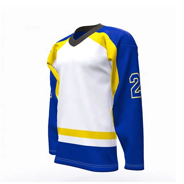 Breathable Hot Selling Wholesale High Quality 100% Polyester Sublimation Blank Ice Hockey Jersey IHJ-0085