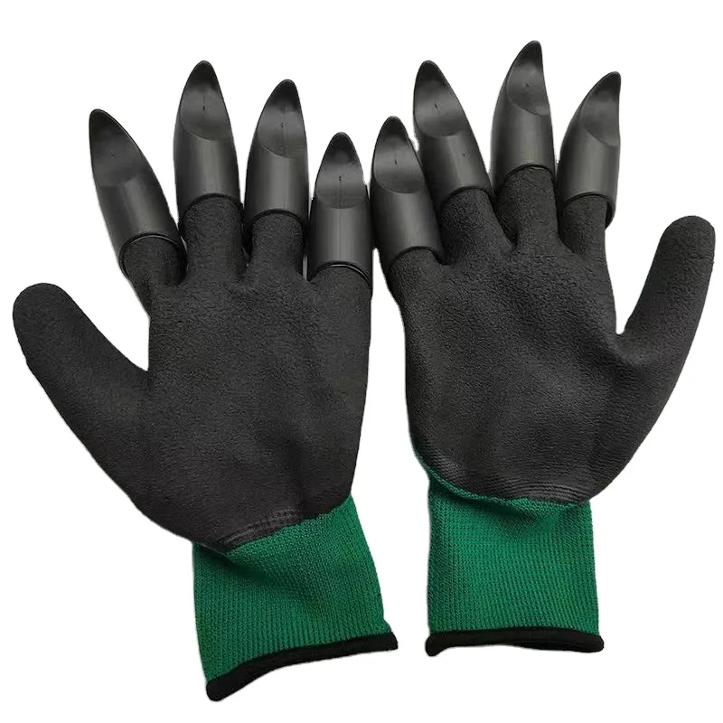 Пластиковые садовые перчатки с когтями