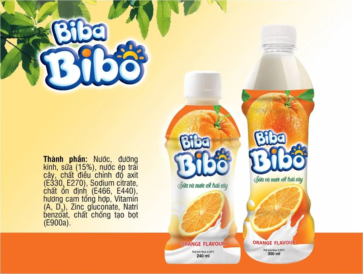 Bibabibo молоко с фруктовым вкусом-оранжевый страсть клубничное без молока низкие